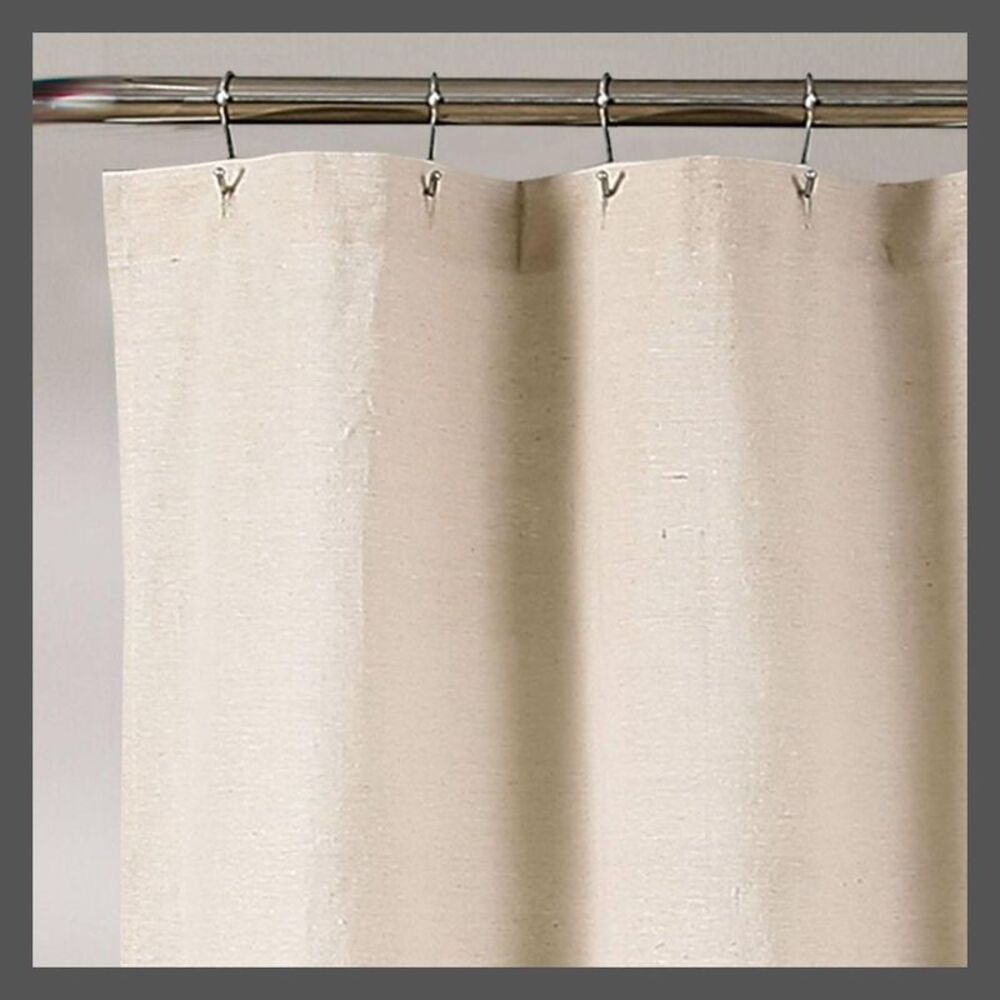 Lush Decor -  Color Block Pleated Shower Curtain 72x7 Beige - Picture 2 of 4